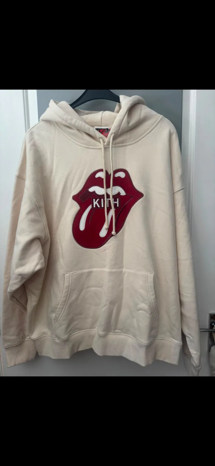 Kith for The Rolling Stones Classic Logo Hoodie Size XXL | Preloved UK