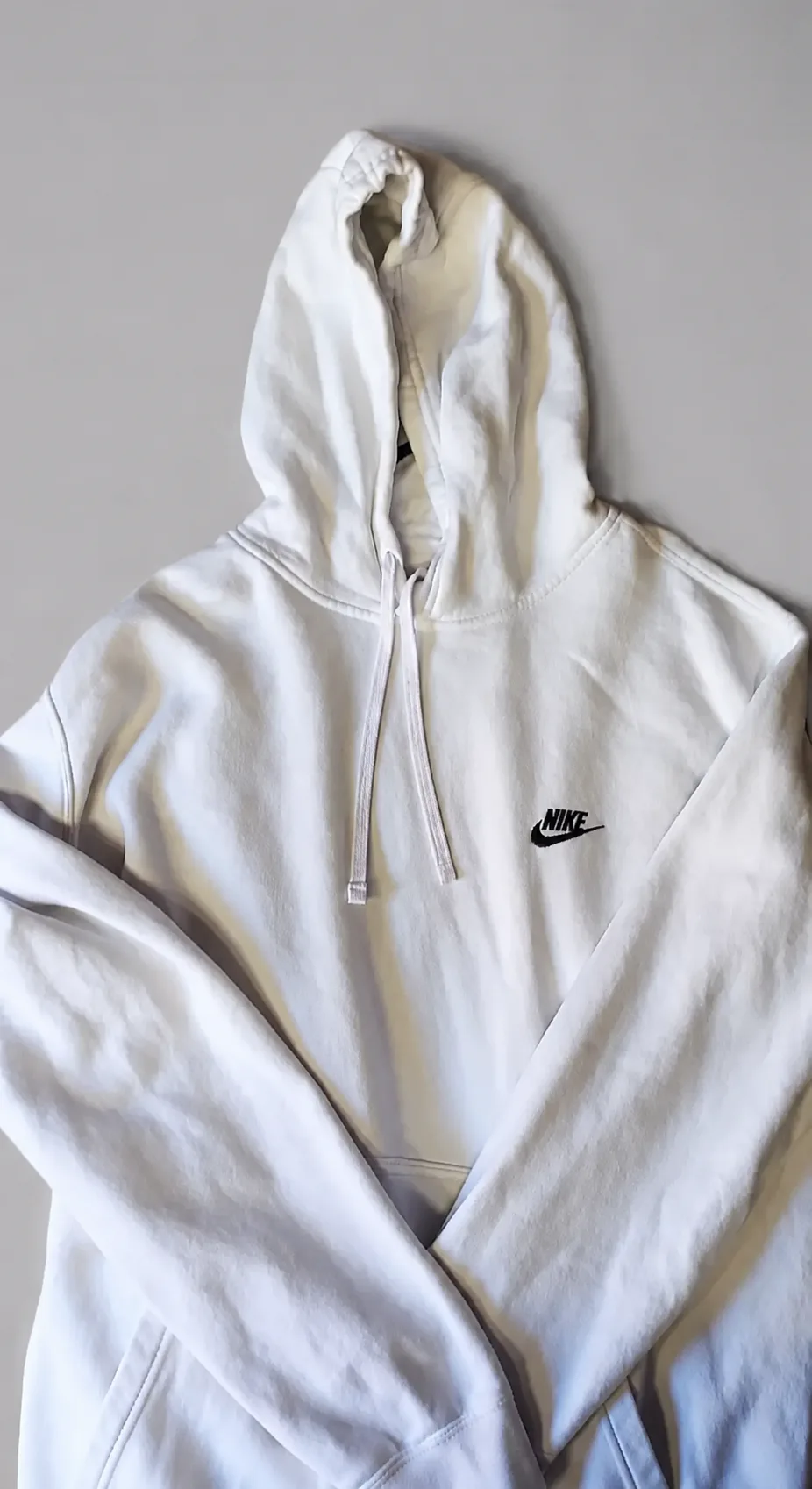 Nike White small-logo pullover hoodie