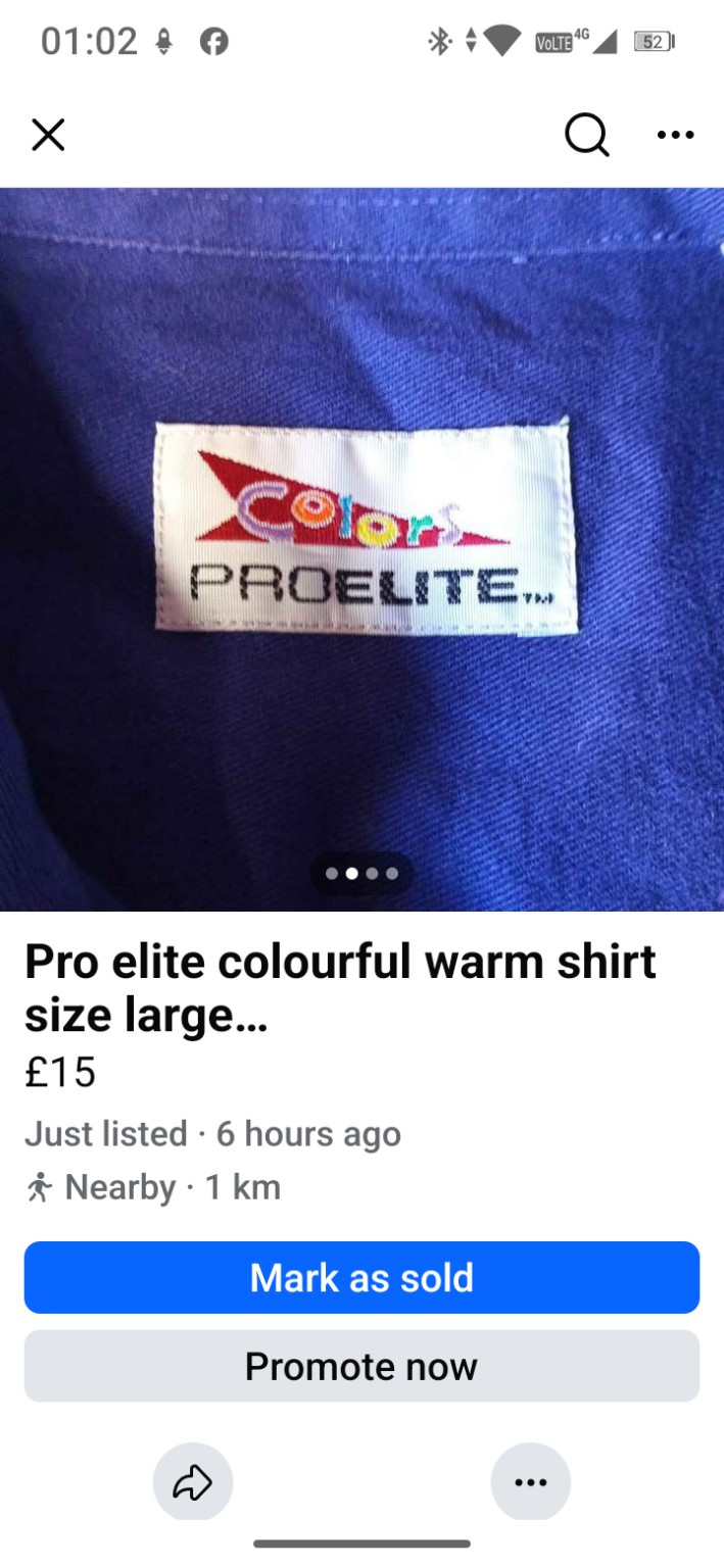 Genuine Color Proelite Royal-blue long-sleeve shirt, Large, photo 2