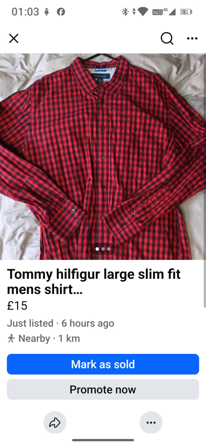 Tommy Hilfiger Red and black checked slim-fit shirt
