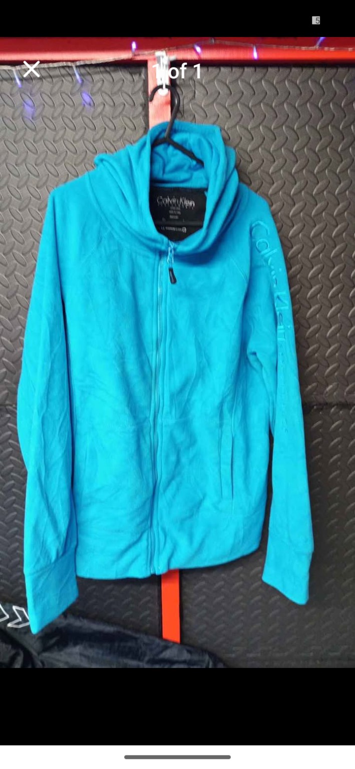 Genuine Calvin Klein Performance Turquoise quick-dry full-zip jacket, XL, photo 2