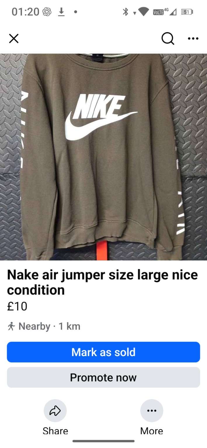 Nike Khaki Nike Air sweatshirt