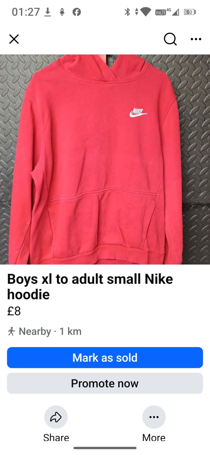 Nike Red pullover hoodie