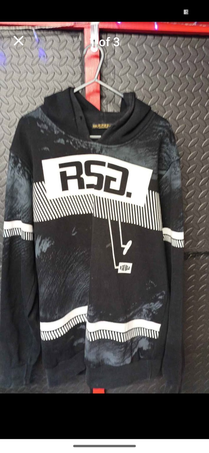 Genuine Ripro Black and white graphic hoodie, Medium, photo 2