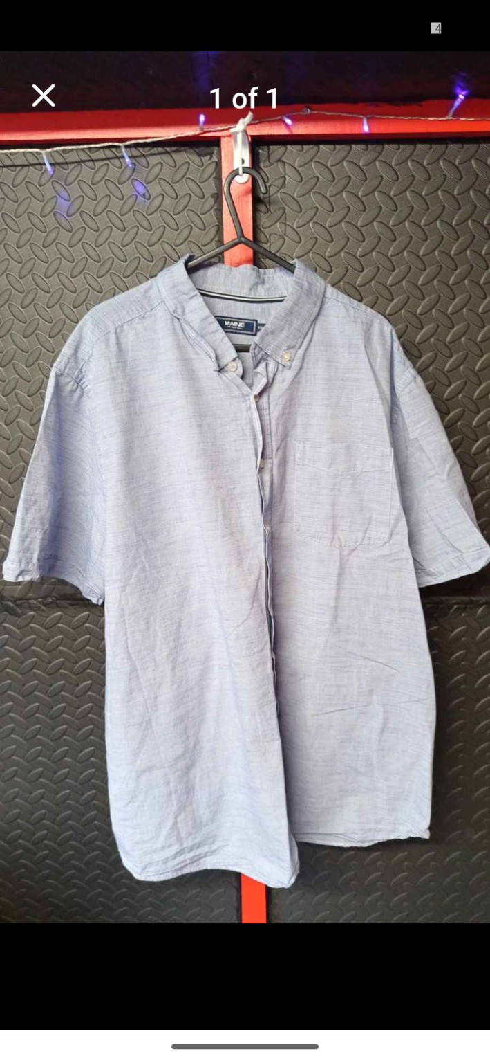 Genuine Maine Light-blue short-sleeve shirt, XXL, photo 1
