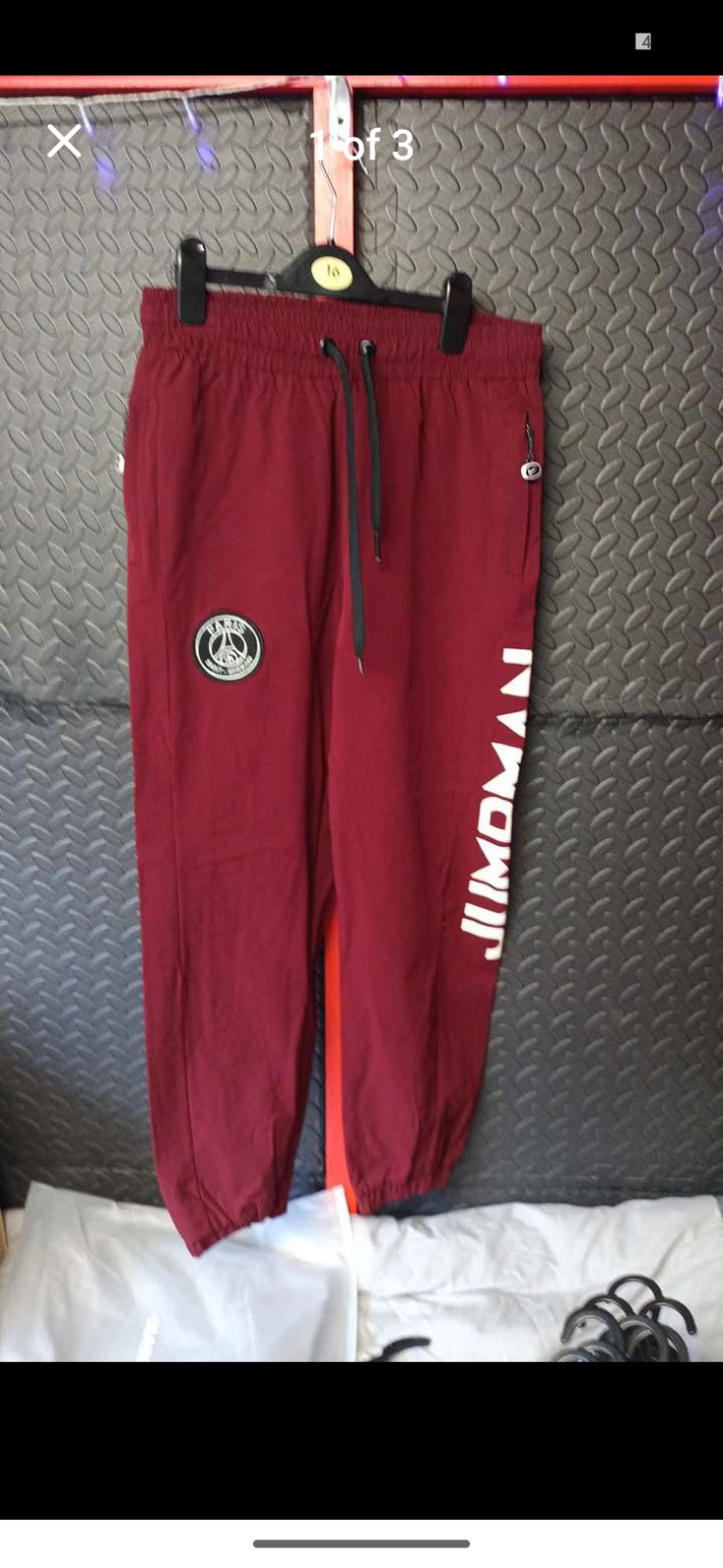 Genuine Jordan / PSG Burgundy PSG Jumpman cuffed joggers, Large, photo 2