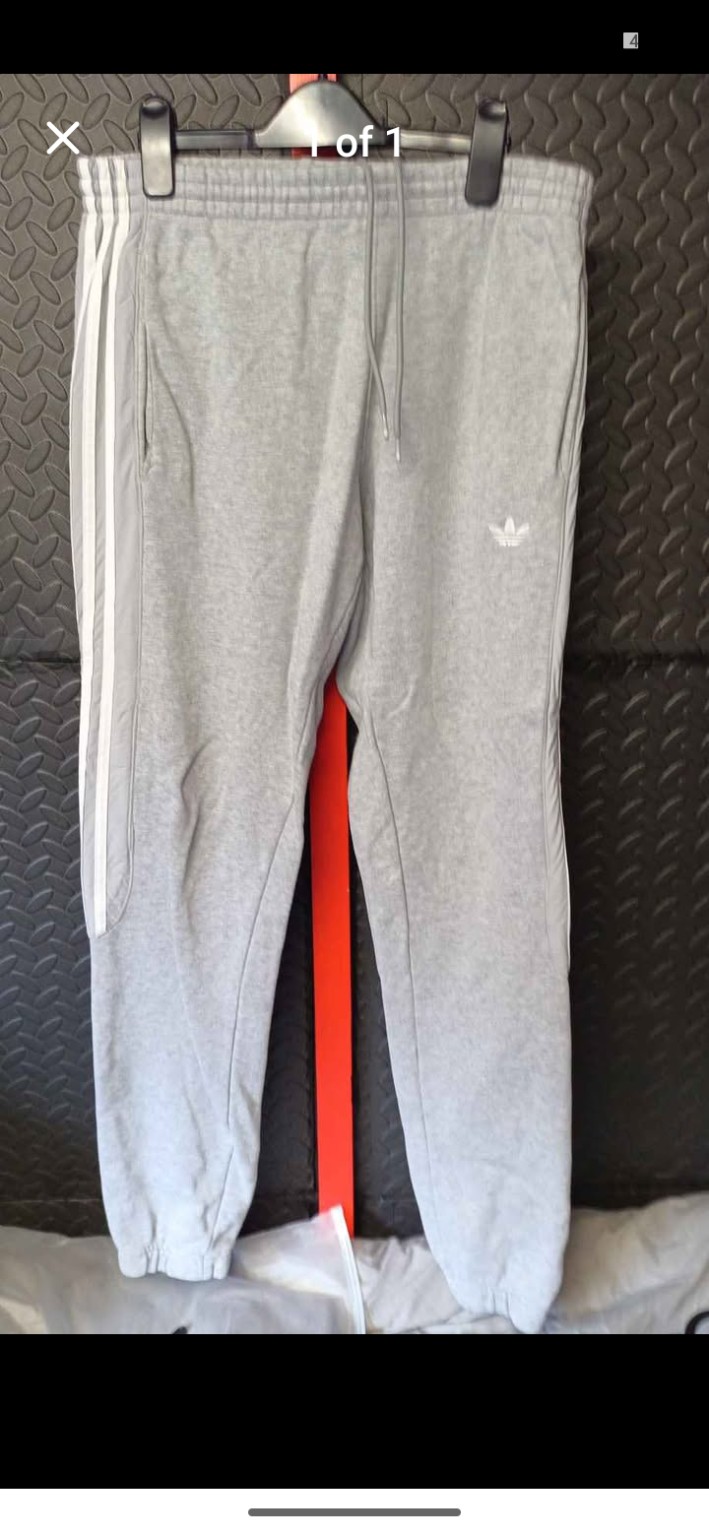Adidas Originals Grey cuffed joggers
