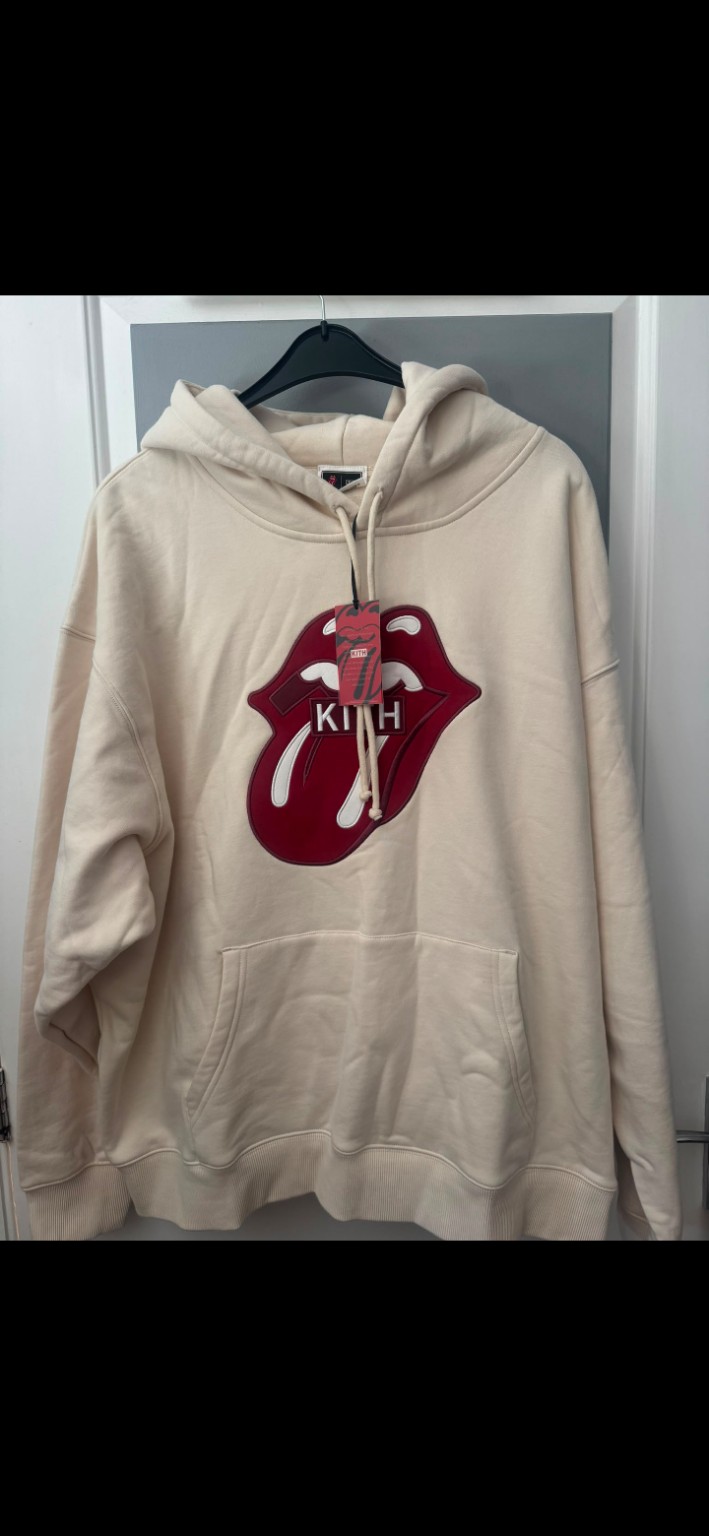 Genuine Kith for The Rolling Stones Classic Logo Nelson Hoodie in Muslin, XXL, photo 2