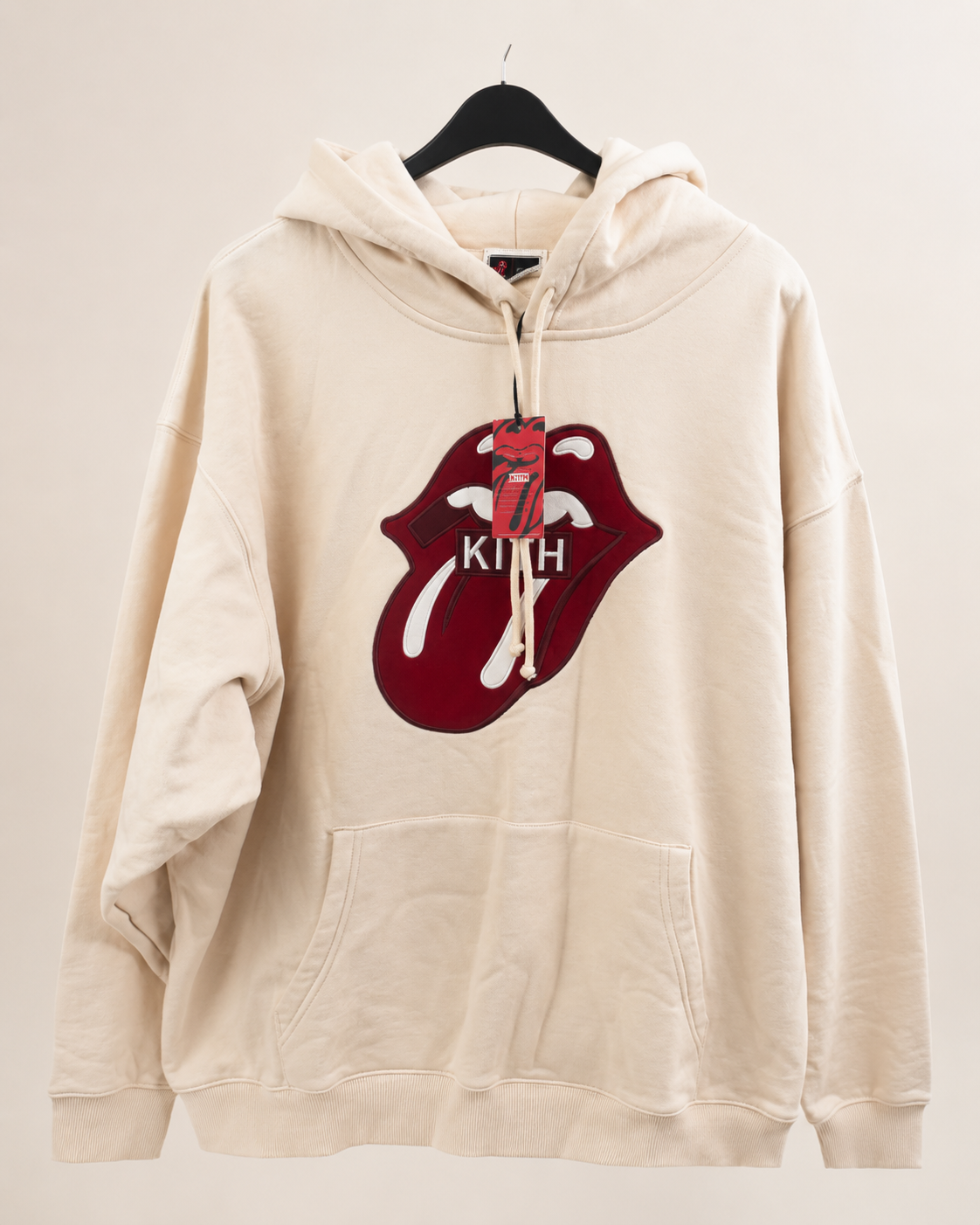 Kith for The Rolling Stones Classic Logo Nelson Hoodie in Muslin